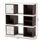 Baxton Studio Rune Two-Tone White and Walnut Brown Finished 2-Drawer Bookcase 163-10647 - alternate 8